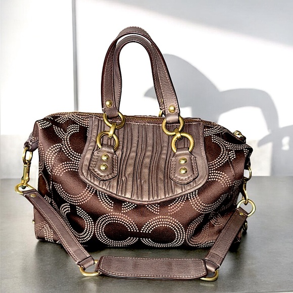 Coach Rowan Satchel in Signature Canvas with Shoulder Strap - Picture 2 of 8